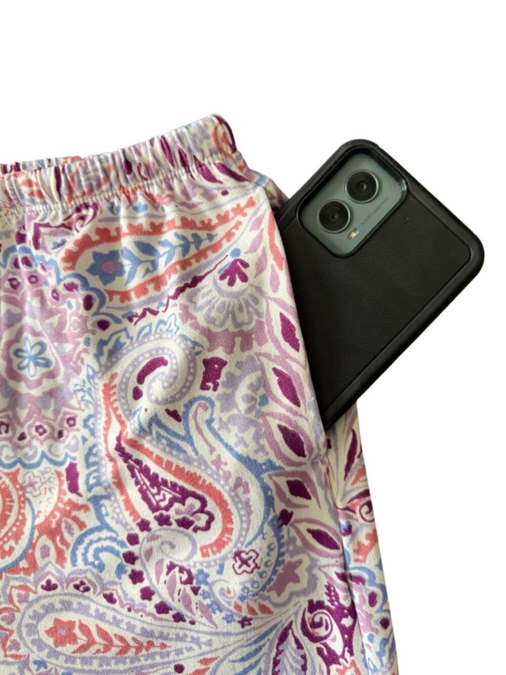 NWT Vera Bradley Paisley 2-Piece Pajama Set Button-Up Shirt Pants Large Pockets - Picture 12 of 14